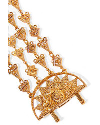 goldenes Armband mit geometrischem Muster von Oscar de la Renta