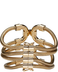 goldenes Armband mit Schlangenmuster von Lanvin