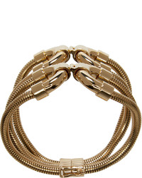 goldenes Armband mit Schlangenmuster von Lanvin