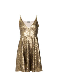 goldenes ausgestelltes Kleid aus Pailletten von Twin-Set