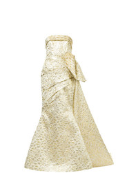 goldenes Ballkleid mit Blumenmuster von Bambah