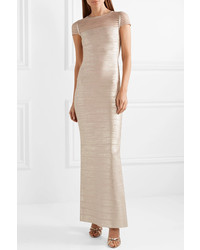 goldenes Ballkleid von Herve Leger