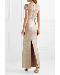 goldenes Ballkleid von Herve Leger