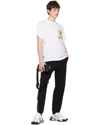 goldenes bedrucktes T-Shirt mit einem Rundhalsausschnitt von VERSACE JEANS COUTURE