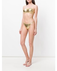 goldenes Bikinioberteil von Norma Kamali
