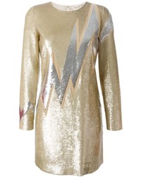 goldenes gerade geschnittenes Kleid aus Pailletten von Emilio Pucci