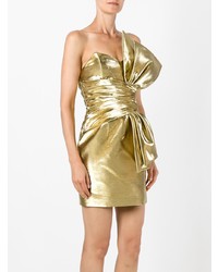 goldenes gerade geschnittenes Kleid von Saint Laurent