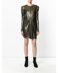 goldenes gerade geschnittenes Kleid von Saint Laurent