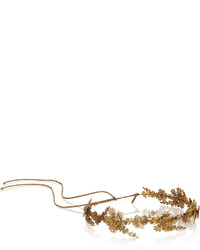 goldenes Haarband mit Blumenmuster von Jennifer Behr