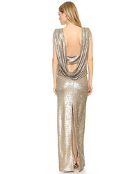 goldenes Pailletten Ballkleid von Rachel Zoe