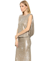 goldenes Pailletten Ballkleid von Rachel Zoe