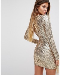 goldenes Paillettenkleid von PrettyLittleThing