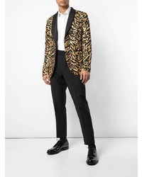 goldenes Sakko mit Leopardenmuster von Moschino