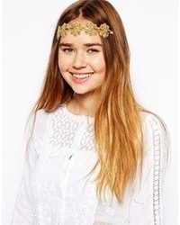 goldenes verziertes Haarband von Asos