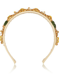 goldenes verziertes Haarband von Dolce & Gabbana