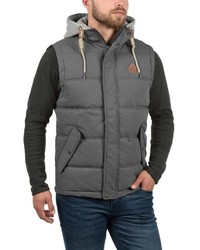 graue ärmellose Jacke von Solid