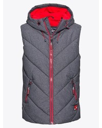 graue ärmellose Jacke von Superdry