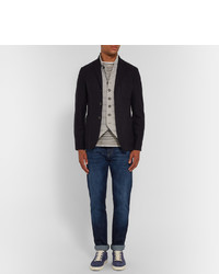 graue ärmellose Jacke von Brunello Cucinelli