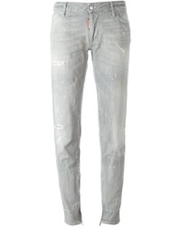 graue enge Jeans aus Baumwolle von Dsquared2