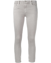 graue enge Jeans aus Baumwolle von J Brand
