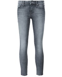 graue enge Jeans aus Baumwolle von Mother