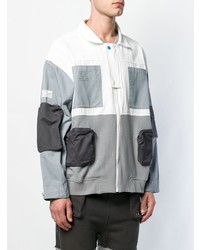graue bedruckte Shirtjacke aus Baumwolle von C2h4
