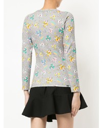 graue bedruckte Bluse mit Knöpfen von Hysteric Glamour