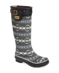 graue bedruckte Gummistiefel