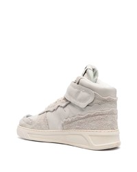 graue bedruckte hohe Sneakers aus Wildleder von MSGM