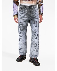 graue bedruckte Jeans von Diesel