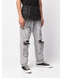 graue bedruckte Jeans von Haculla