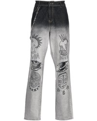 graue bedruckte Jeans von Haculla