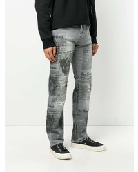 graue bedruckte Jeans von Philipp Plein