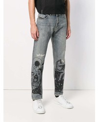 graue bedruckte Jeans von Diesel Black Gold