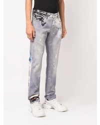 graue bedruckte Jeans von Philipp Plein