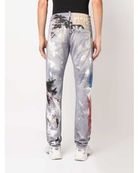 graue bedruckte Jeans von Philipp Plein