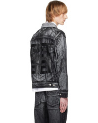 graue bedruckte Jeansjacke von Givenchy
