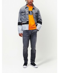 graue bedruckte Jeansjacke von KARL LAGERFELD JEANS