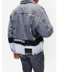 graue bedruckte Jeansjacke von KARL LAGERFELD JEANS