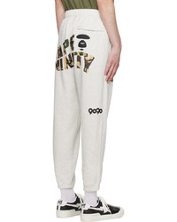 graue bedruckte Jogginghose von AAPE BY A BATHING APE