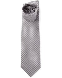 graue bedruckte Krawatte von Brioni