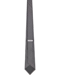 graue bedruckte Krawatte von Brunello Cucinelli