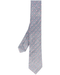 graue bedruckte Krawatte von Kiton
