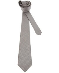 graue bedruckte Krawatte von Saint Laurent
