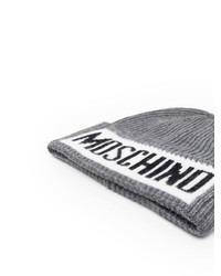 graue bedruckte Mütze von Moschino