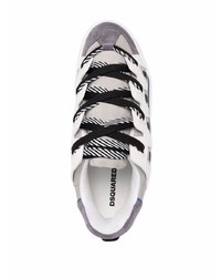graue bedruckte niedrige Sneakers von DSQUARED2