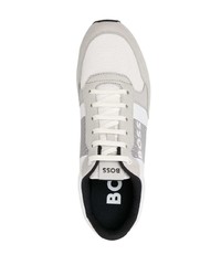 graue bedruckte niedrige Sneakers von BOSS