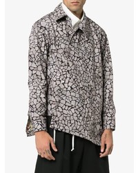 graue bedruckte Shirtjacke von Comme Des Garcons Homme Plus
