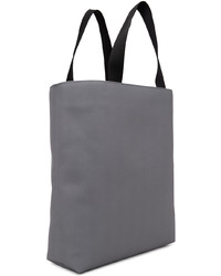 graue bedruckte Shopper Tasche aus Segeltuch von Moncler