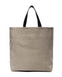 graue bedruckte Shopper Tasche aus Segeltuch von Off-White